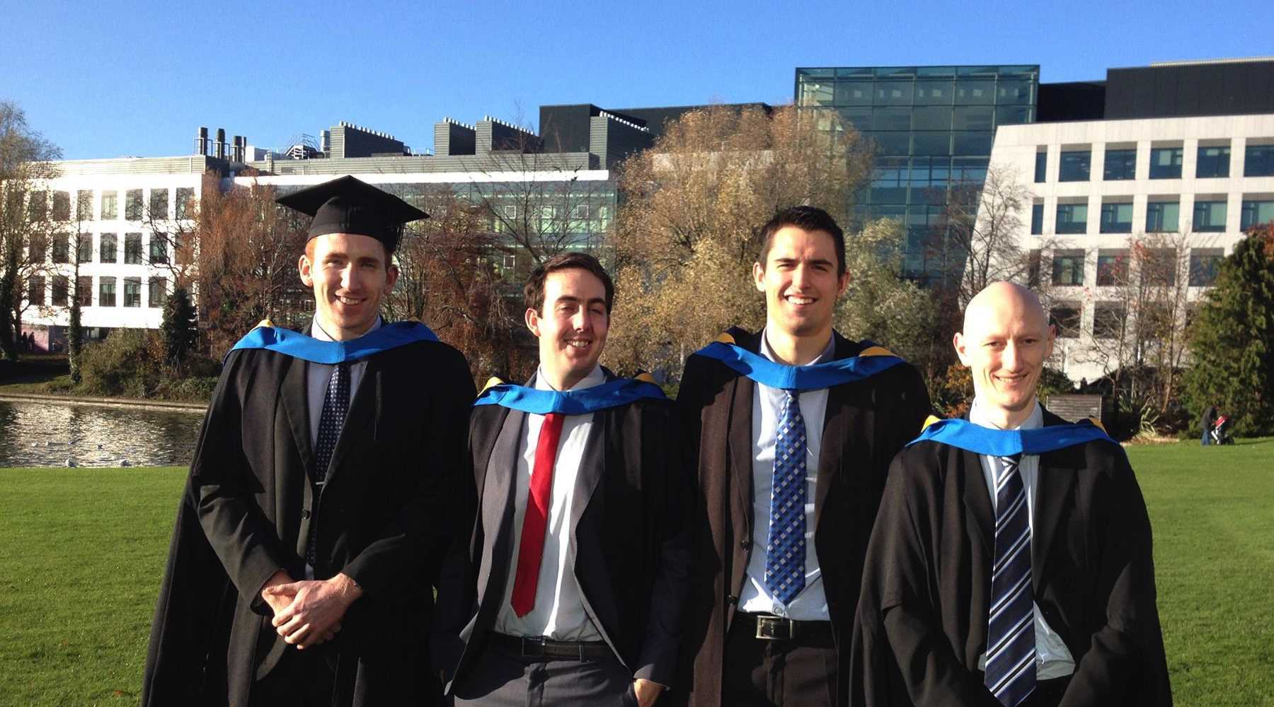 Graduation day at UCD, December 2014. I'm on the left.