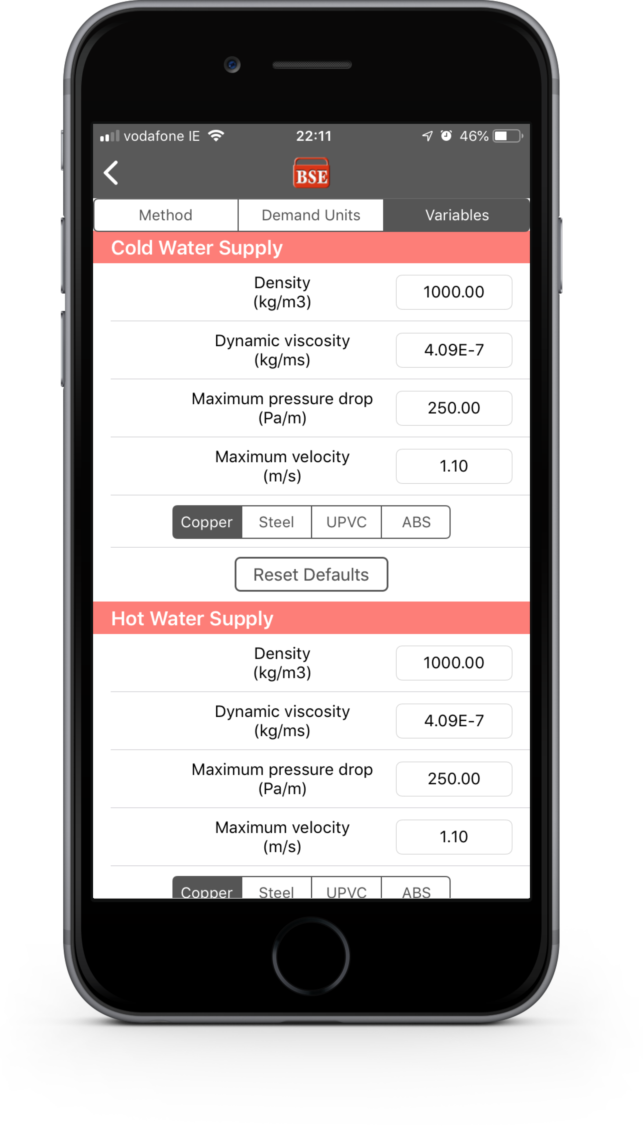 Configurable variables for simultaneous demand calculations